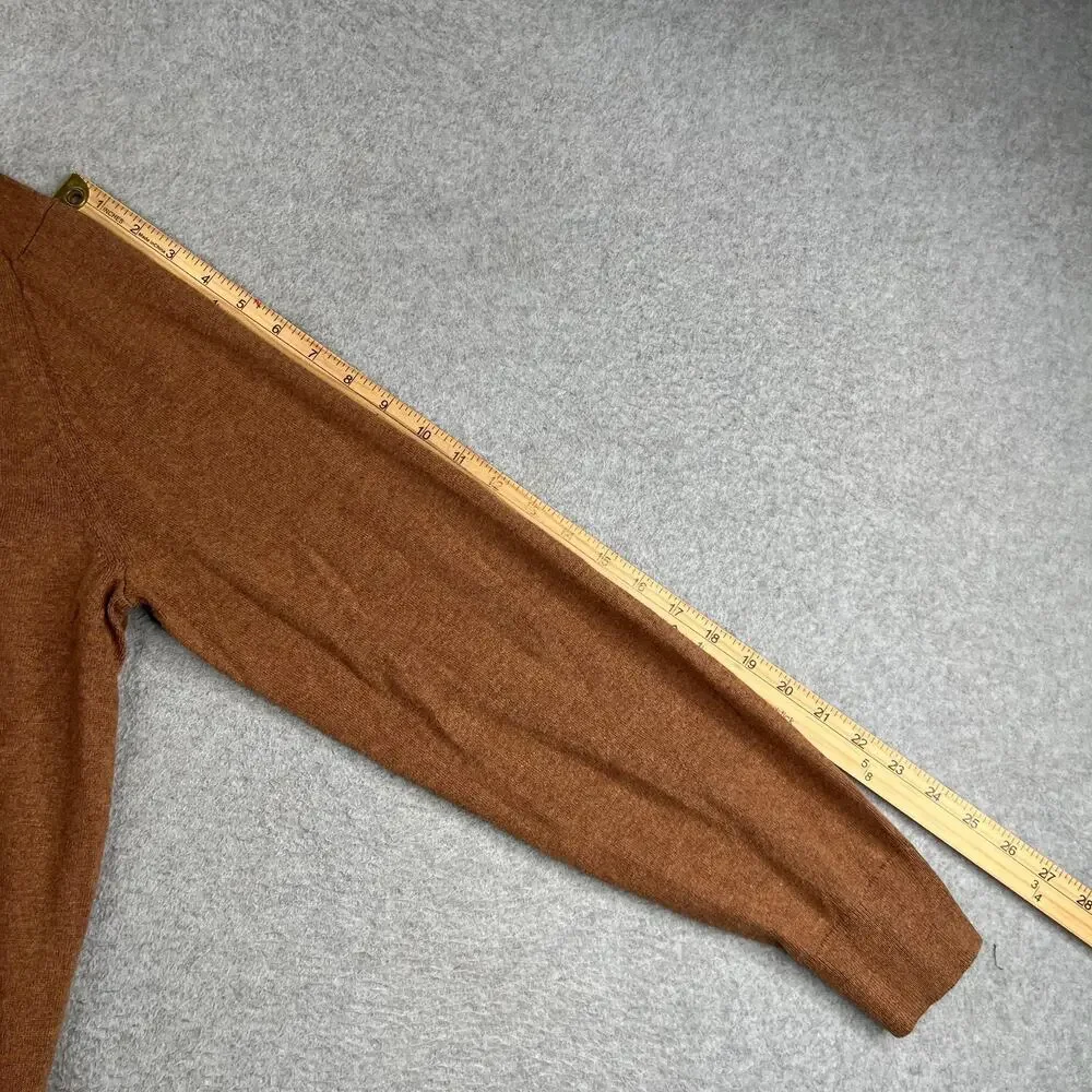 Banana Republic Sweater Luxe Yarn Brown V Neck Casual Long Sleeve XL